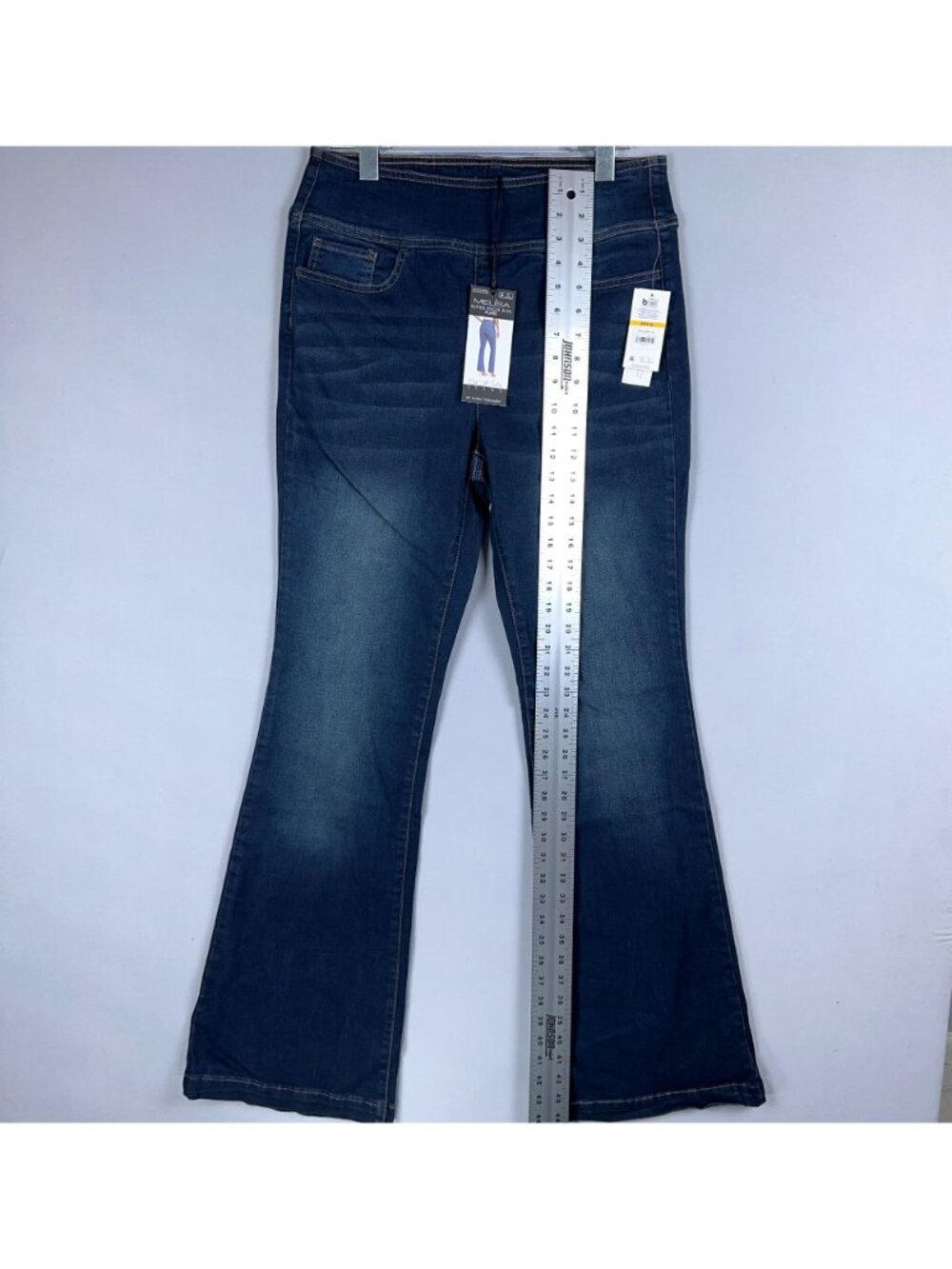 Sofia Jeans By Sofia Vergara Melissa Super High Rise Flare Jeans Size 12 Pull On - Picture 7 of 12